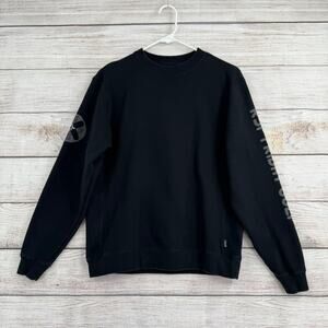 Poler Brand Rancho Santa Fe Golf Crewneck Sweatshirt Mens Small Black Gray